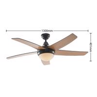 Starluna Auraya stropný ventilátor čierna/dub