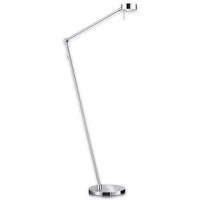 Štíhla stojaca LED lampa Elegance, 3 kĺby, chróm