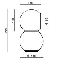 Stilnovo Gravitino LED lampa magnet, červeno-sivá