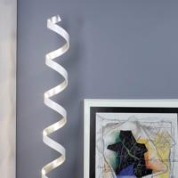 Stojaca LED lampa Helix výška 152cm biela-striebro