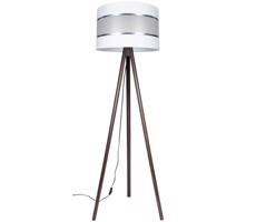 Stojacia lampa CORAL 1xE27/60W/230V hnedá/biela/chróm