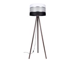 Stojacia lampa CORAL 1xE27/60W/230V wenge/čierna/biela/chróm