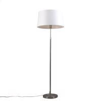 Stojacia lampa oceľová s tienidlom biela 45 cm nastaviteľná - Parte