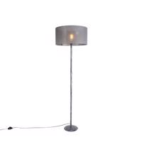 Stojacia lampa sivá so šedým odtieňom 50 cm - Simplo