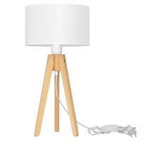 Stolná lampa ALBA 1xE27/60W/230V biela/borovica