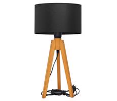 Stolná lampa ALBA 1xE27/60W/230V čierna/dub