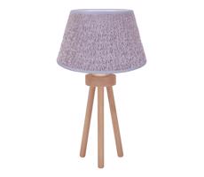 - Stolná lampa BOUCLE 1xE27/15W/230V pr. 28 cm šedá/drevo