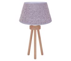 - Stolná lampa BOUCLE 1xE27/15W/230V šedá/drevo