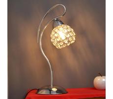 Stolná lampa DORA 1xE27/15W/230V lesklý chróm/číra