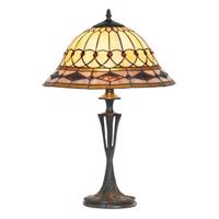 Stolná lampa Kassandra štýl Tiffany, vysoká 59 cm