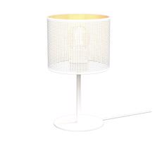 Stolná lampa LOFT SHADE 1xE27/60W/230V pr. 18 cm biela/zlatá