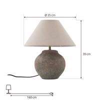 Stolná lampa Lucande Thalorin, výška 39 cm, keramika