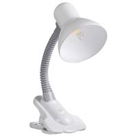 Stolná lampa s klipom Kanlux Suzi 07154 biela