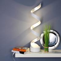 Stolná LED lampa Helix, výška 66 cm biela-striebro