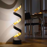 Stolná LED lampa Helix, výška 66 cm, čierno-zlatá