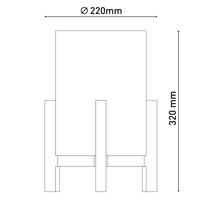 Stolná LED lampa Madita, výška 32 cm, prírodná/biela