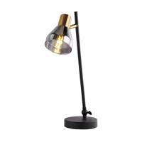 Stolová lampa Classy s tienidlom z dymového skla