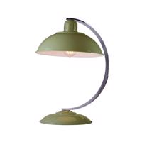 Stolová lampa Franklin štýl retro trstinová zelená