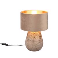 Stolová lampa Kiran, Ø 26 cm, keramika, sivá