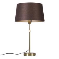 Stolová lampa zlatá / mosadz s hnedým tienidlom nastaviteľná 35 cm - Parte