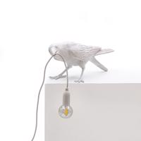 Stolová LED lampa Bird Lamp, hrajúca, biela