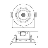 Stropné LED svietidlo SMD 68 230 V biela, 3 000 K