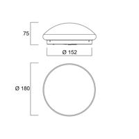 Stropné LED svietidlo Sylvania Start Surface, Ø 18 cm