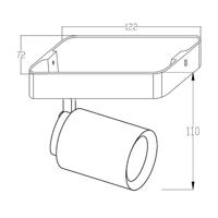 Stropné svietidlo Librae Linear I, 1-pl., biela