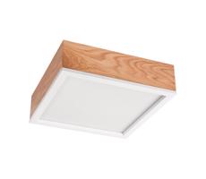 Stropné svietidlo OAK SQUARE 2xE27/15W/230V 31x31 cm dub/biela