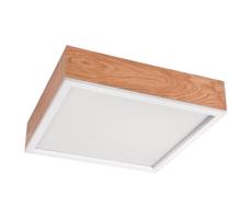 Stropné svietidlo OAK SQUARE 4xE27/15W/230V 39x39 cm dub/biela