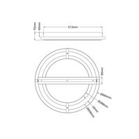 Stropné svietidlo Rilas LED, kruhové, Ø 56 cm