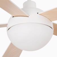 Stropný ventilátor Izaro LED svietidlo biela/javor