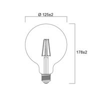 Sylvania E27 filament LED G120 4W 2 700K 840 lm