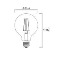 Sylvania E27 filament LED G95 4W 2 700K 840 lm