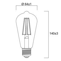 Sylvania E27 filament LED ST64 4W 2 700K 840 lm