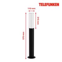 Telefunken Bristol LED svietidlo, 57 cm, čierna