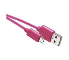 USB kábel USB 2.0 A konektor/USB B micro konektor ružová