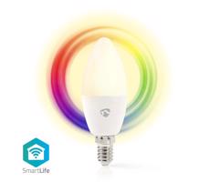 WIFILRC10E14 - LED RGB Stmievateľná žiarovka E14/4,9W/230V Wi-Fi 2700-6500K