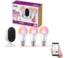 WiZ WiZ-Sada na monitorovanie domácnosti: 1xkamera+ 3xLED RGB žiarovka 8,5W/230V Wi-Fi