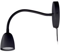 WO54-B - LED Stmievateľná nástenná lampička LED/4W/230V čierna