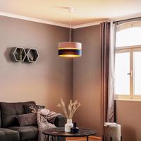 Závesná lampa Duo námornícka modrá/sivá/zlatá Ø40cm 1plameň