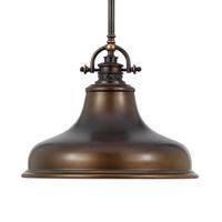 Závesná lampa Emery 1-pl. bronz Ø 34,3 cm