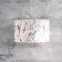 Závesná lampa Marble, biela mramorovaná