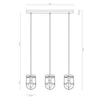 Závesné svietidlo Envostar Neptuna, trojsvetelné lineárne